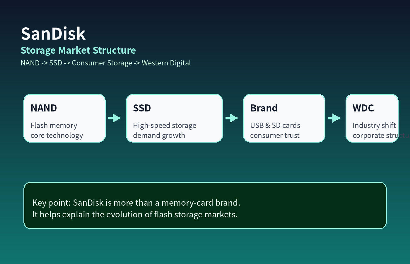 SanDisk storage market diagram