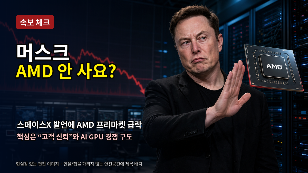일론 머스크 AMD 구매 중단 스페이스X AI 서버 엔비디아 블랙웰