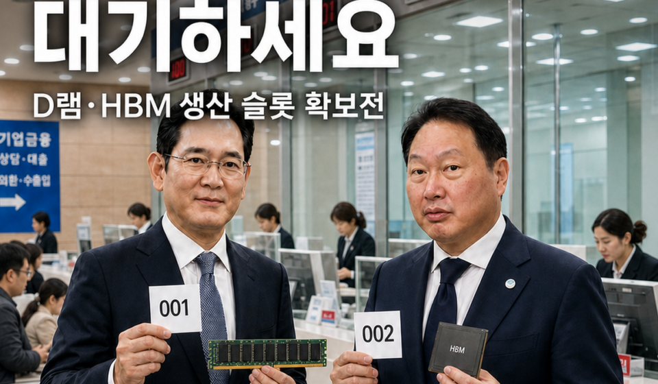 번호표를 뽑고 대기하는 D램·HBM 생산 슬롯 확보전 대표 이미지
