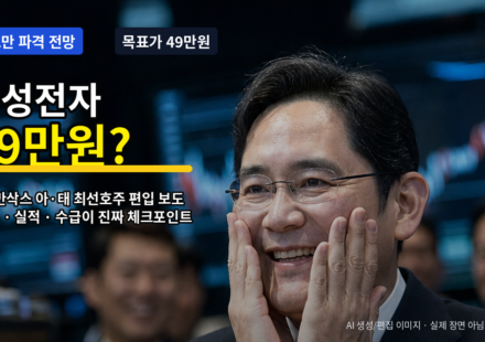 골드만삭스 삼성전자 49만원 전망 이재용 웃는 대표이미지