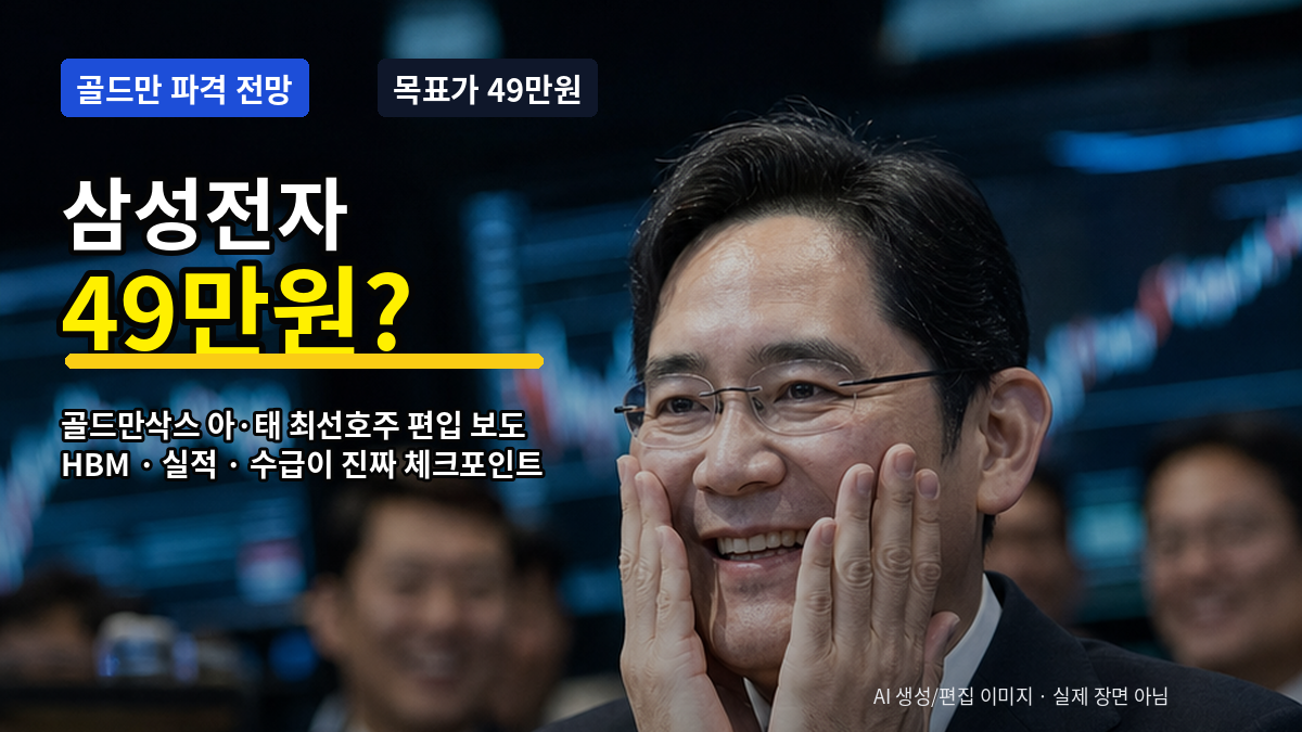 골드만삭스 삼성전자 49만원 전망