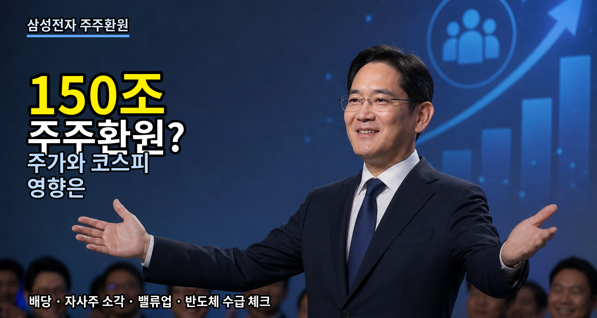 삼성전자 150조 주주환원 기대감 대표 이미지 v3