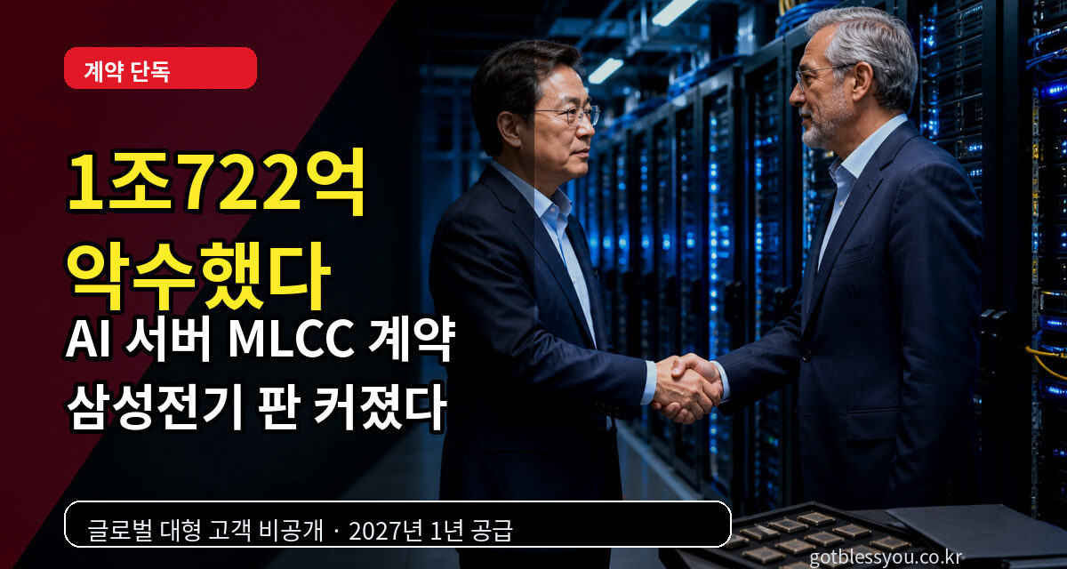 삼성전기 AI 서버용 MLCC 1조722억 계약 악수 대표 이미지 최종안